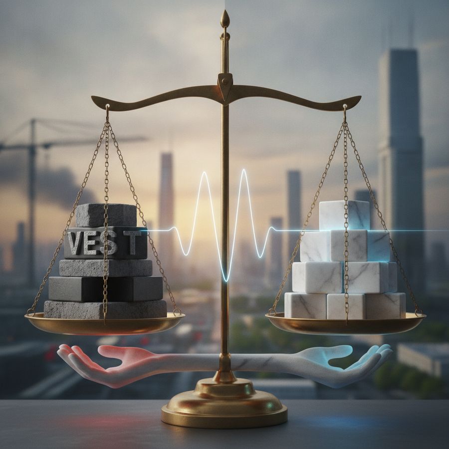 Vestblokken plaatsen voor betere gewichtsverdeling
